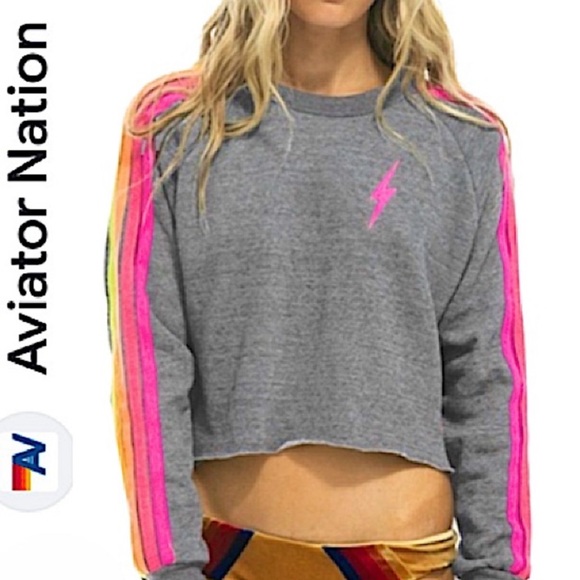 Aviator Nation Tops - Aviator Nation cropped sweatshirt